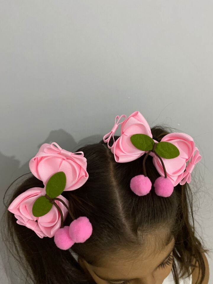 Pembe Kirazlı Toka 2 li