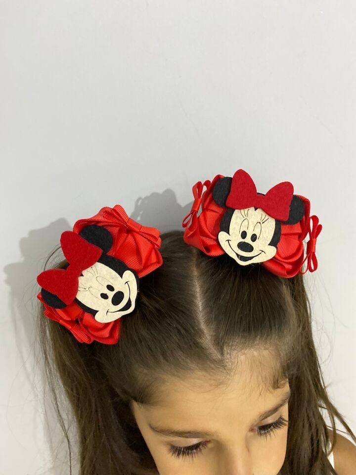 Minnie Mouse Kırmızı 2 li Toka