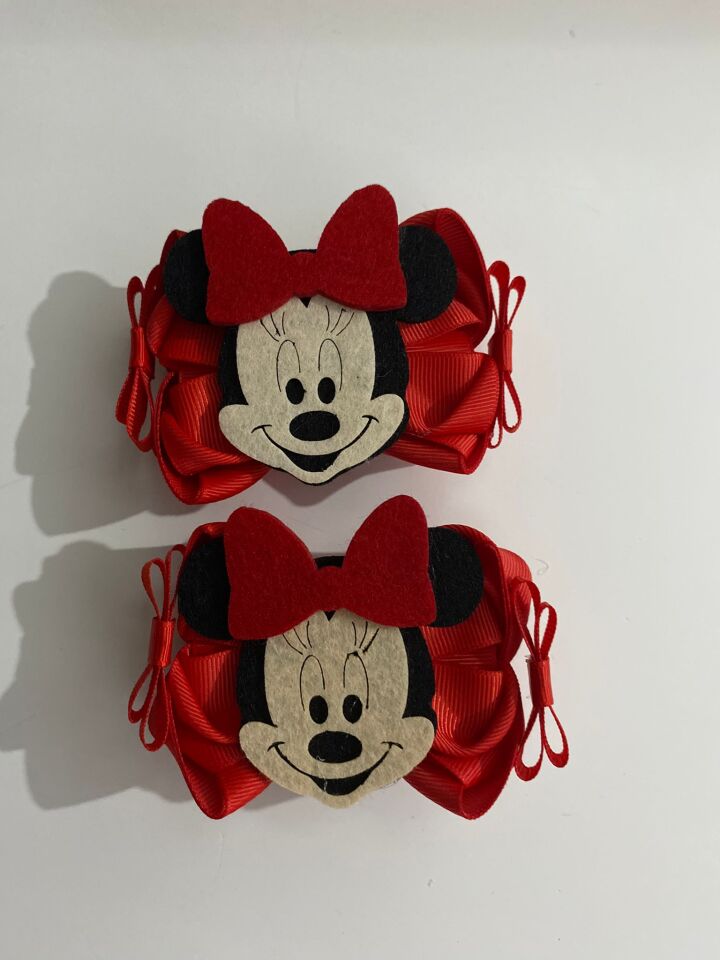 Minnie Mouse Kırmızı 2 li Toka