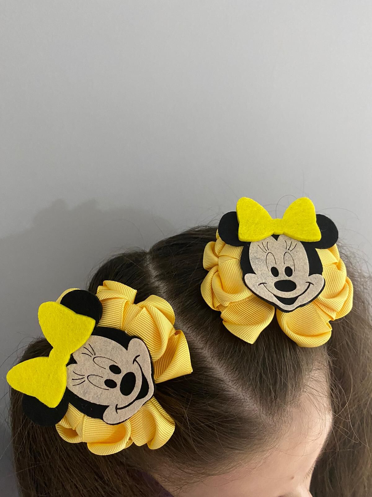 Sarı Minnie Mouse 2 li toka