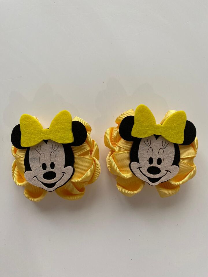 Sarı Minnie Mouse 2 li toka