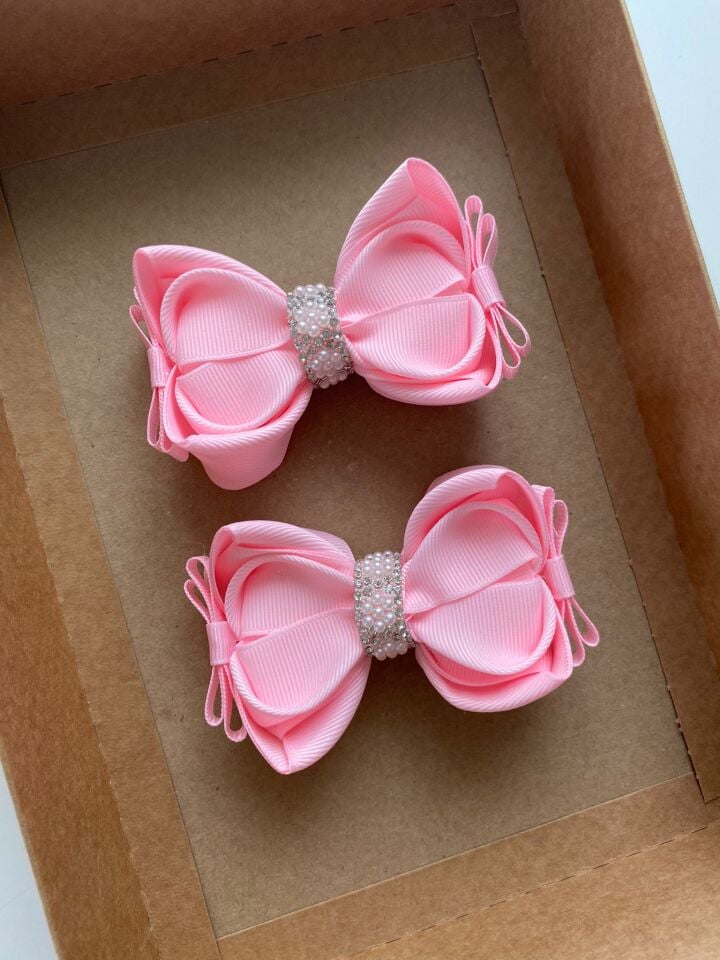 Pembe Boncuklu 2 Li Toka