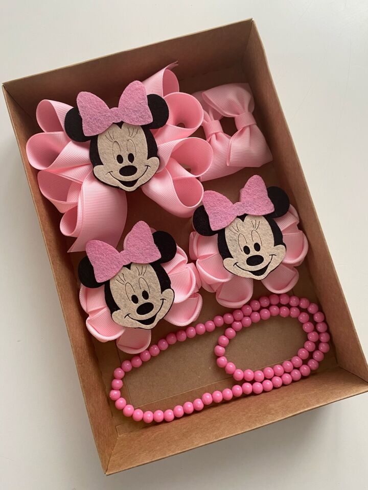 Pembe Minnie Mouse Toka Seti